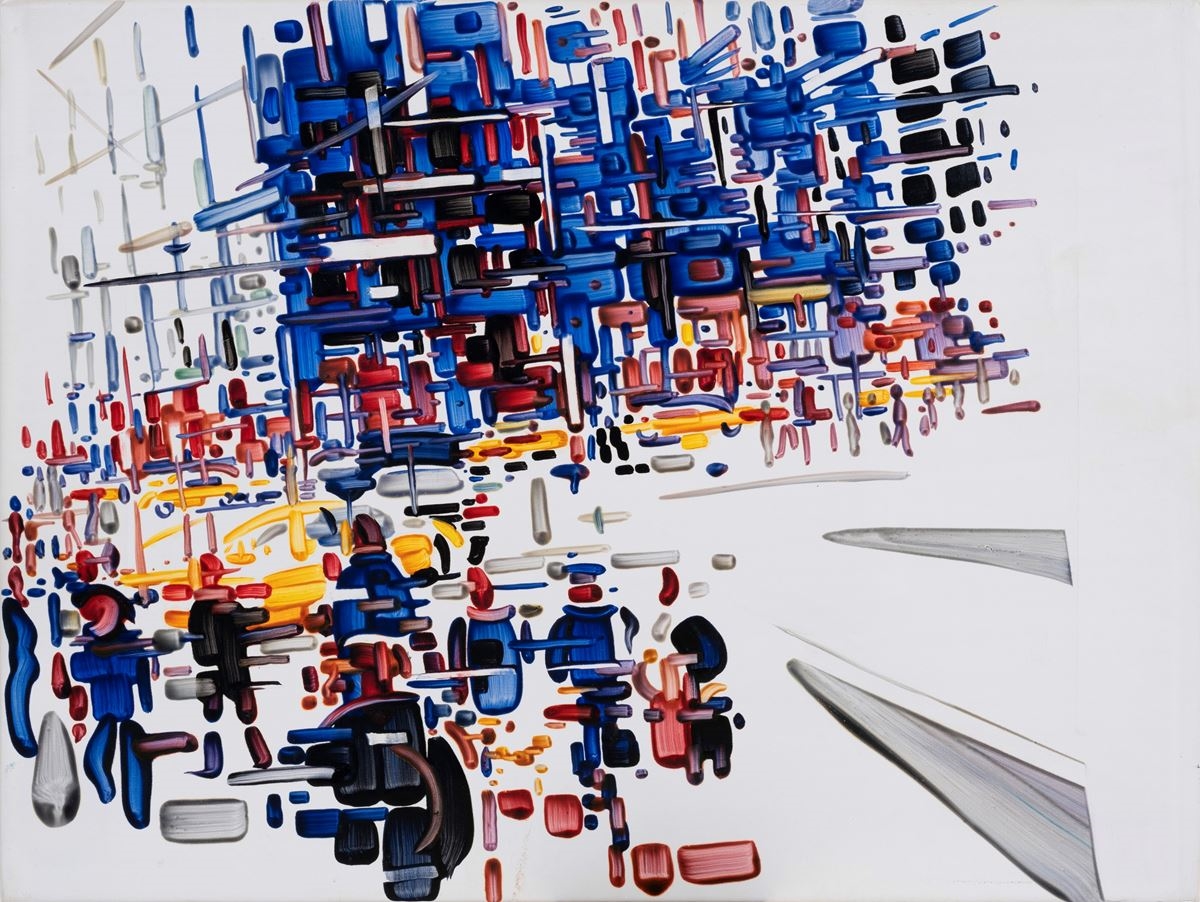 Artwork by Giuseppe Linardi, Decoding, Made of oil painting on canvas