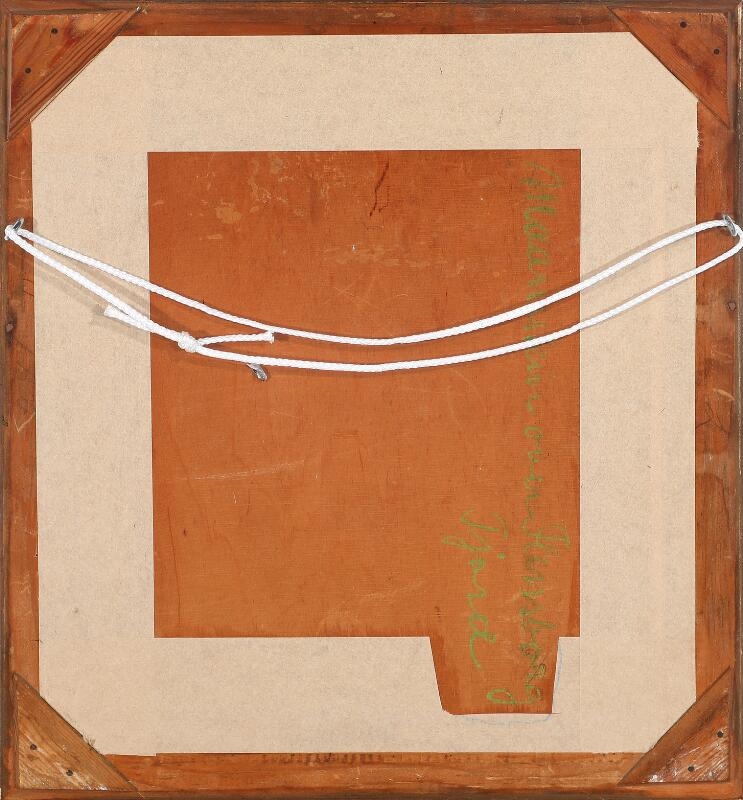 Artwork by Jacob Nöbbe, Moonlight over Flensburg Fjord, Made of Oil on canvas laid on board