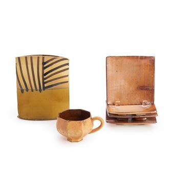 Vase, Cup, and Four Plates - Mark Pharis