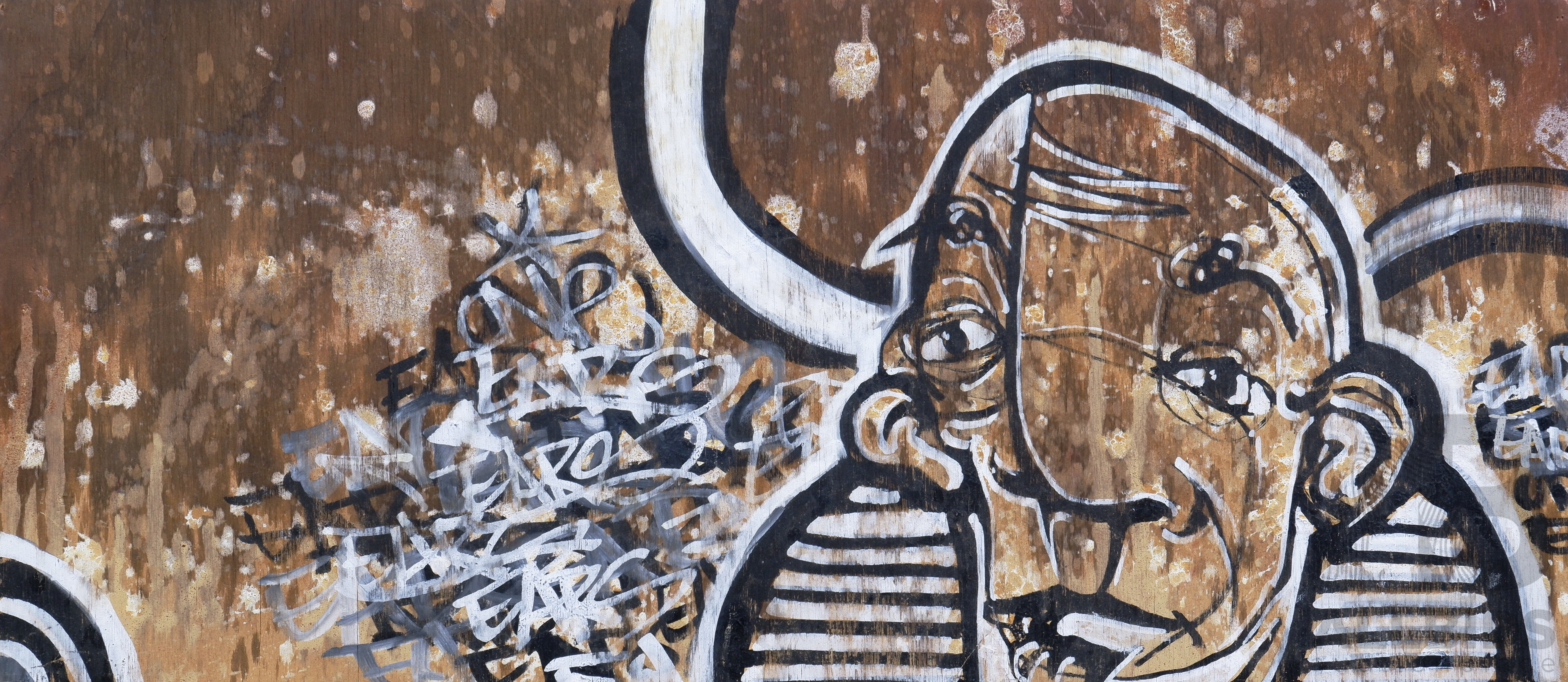 Artwork by Daniel O'Toole, Daniel O'Toole (Ears) (Contemporary, Made of Gouache on Board