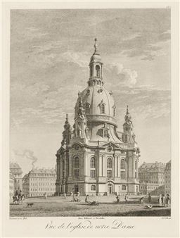 View of the Frauenkirche in Dresden - Johann Veith