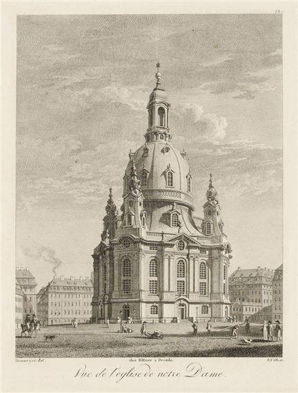 View of the Frauenkirche in Dresden - Johann Veith