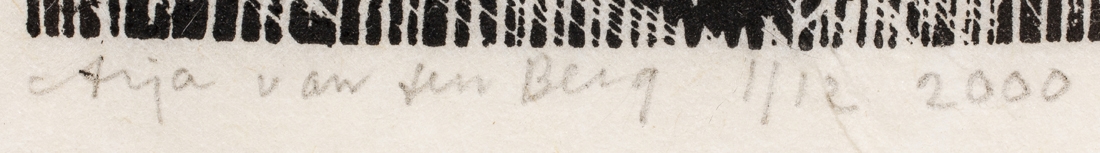 Artwork by Arja van den Berg, Untitled (Face), Made of woodcut