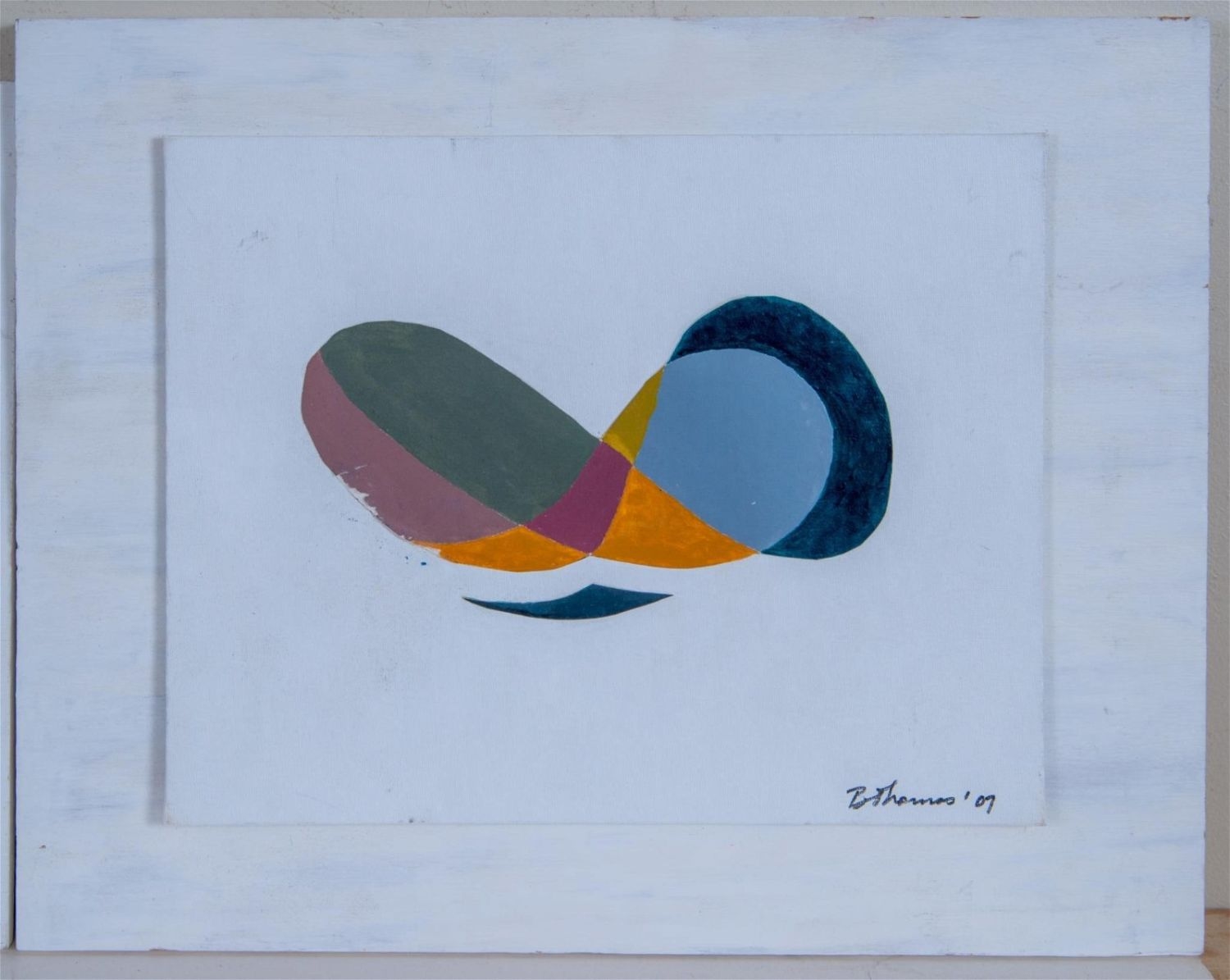 Artwork by Billy Thomas, Untitled, Made of Cut paper and oil on panel