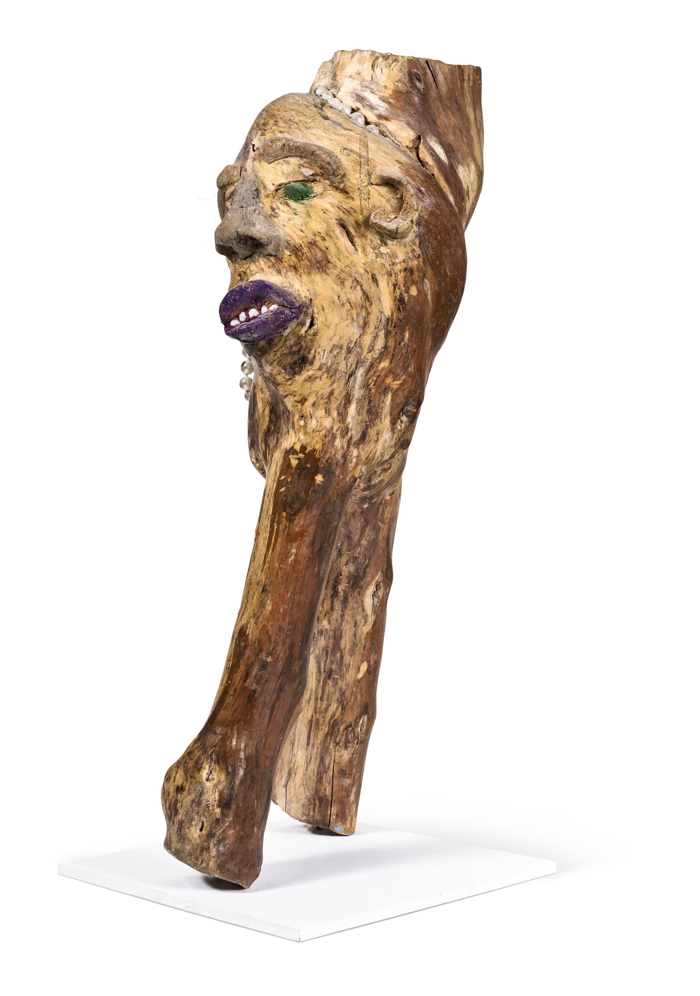 Artwork by Bessie Harvey, UNTITLED, Made of paint, costume jewelry and mixed media on wood