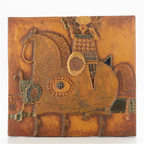 Ryttare till häst by Stig Lindberg, 1960