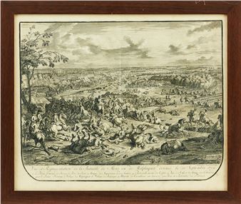 Vue et représentation de la Bataille de Mons ou de Malplaquet donnée le 11 septembre 1709 - Jan van Hutchenburg