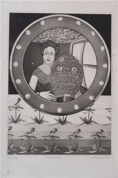 MIRROR ETCHING by Michael Roschlau, dated 1972