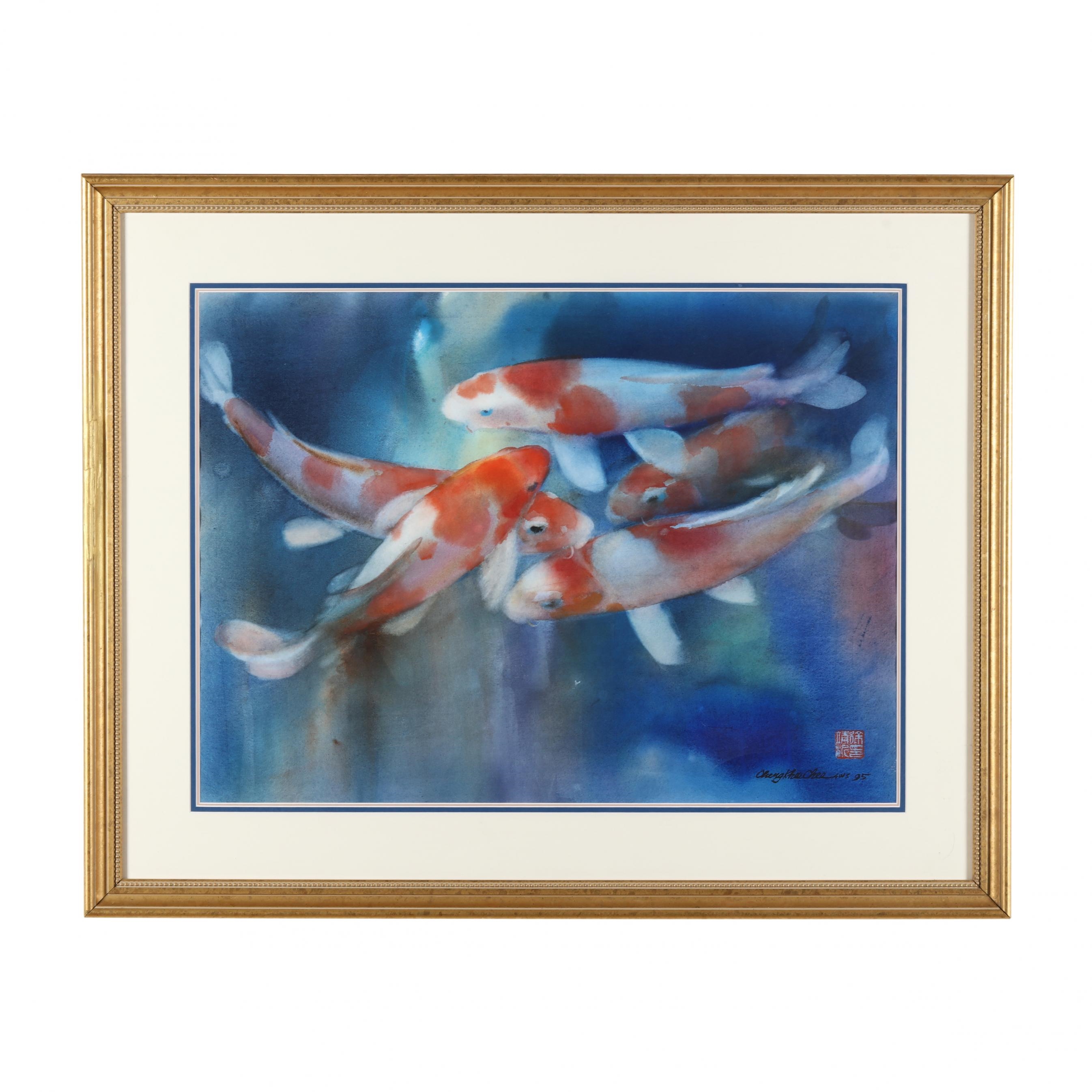 Artwork by Cheng Khee Chee, Watercolor of Fish, Made of watercolor on paper