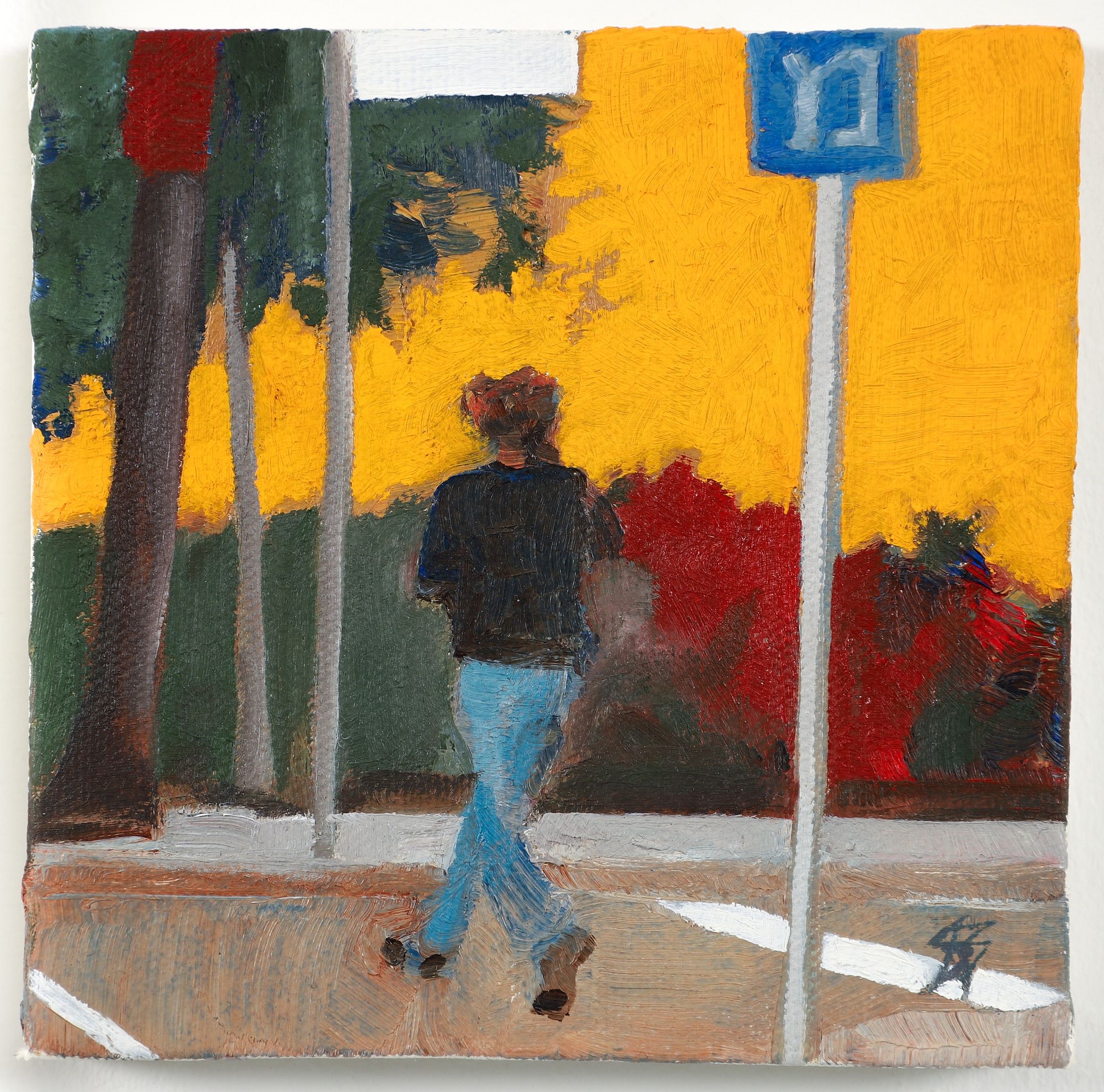 Artwork by Steven Boksenbaum, Pair of Street Crossing Paintings, Made of oil on canvas
