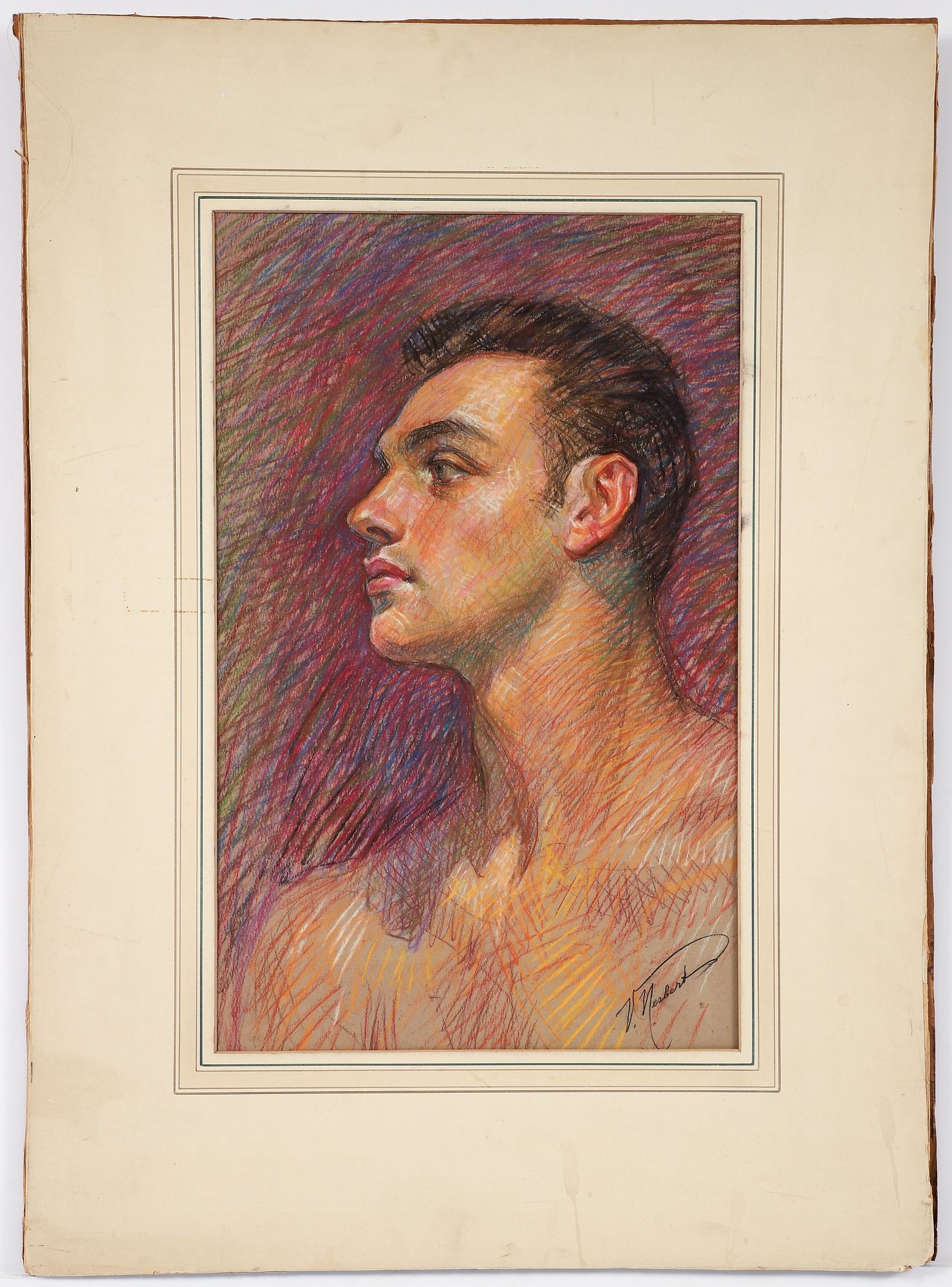 Vincent Nesbert | Portrait of a Man (Circa 1940s) | MutualArt