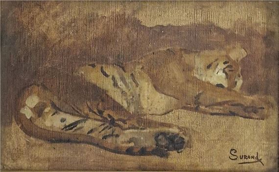 Gustave Surand | Sketch of a tiger | MutualArt