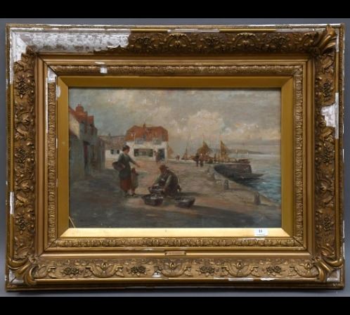 Port, retour de pêche by W. Richards