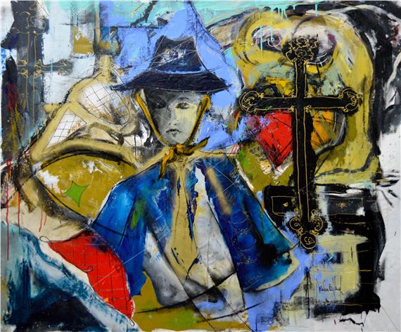 Markus Billard (1962 - ), Composition abstraite, huile sur toile, sign&#233;e by Markus Billard