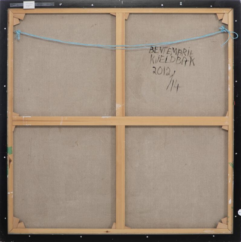 Artwork by Bentemarie Kjeldbaek, Gul og rød Mariana 2, Made of Acrylic on canvas