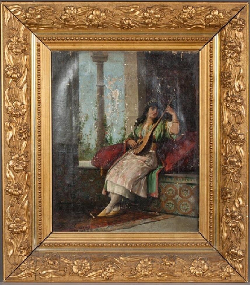 Artwork by J. Suarez, Orientale a la cithare, Made of oil on canvas