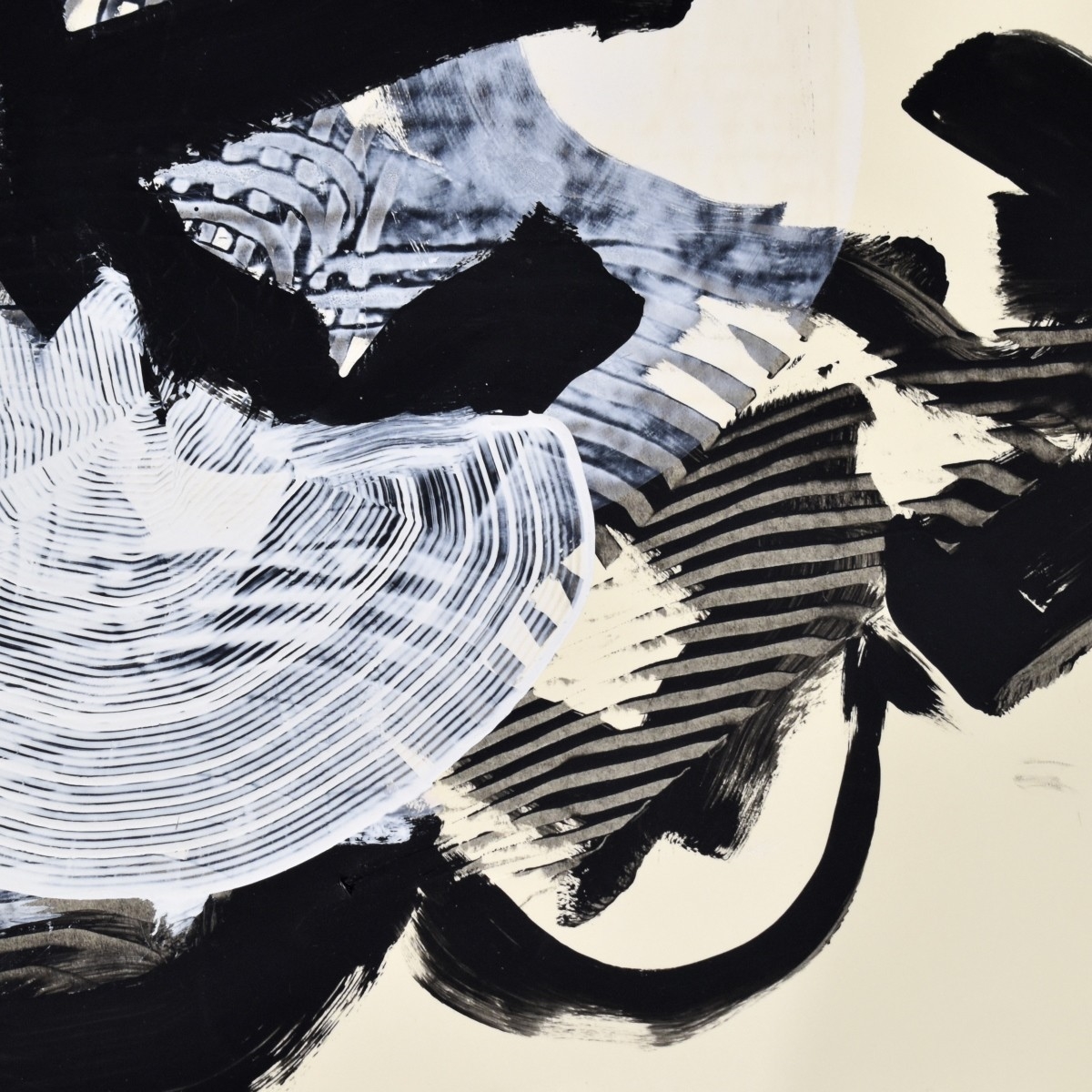 Robert Ranieri | Black and White Abstract Composition (1995) | MutualArt