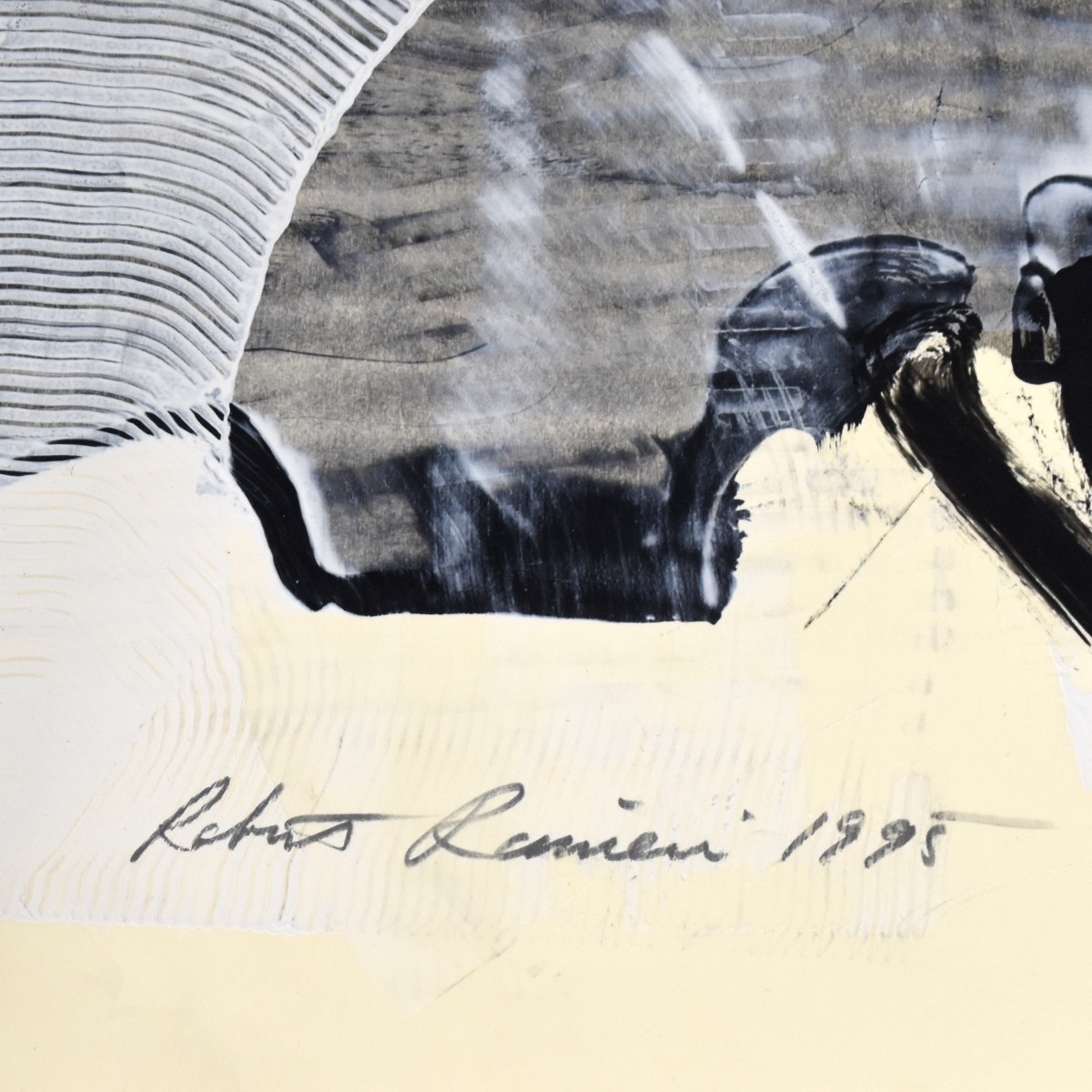 Robert Ranieri | Black and White Abstract Composition (1995) | MutualArt