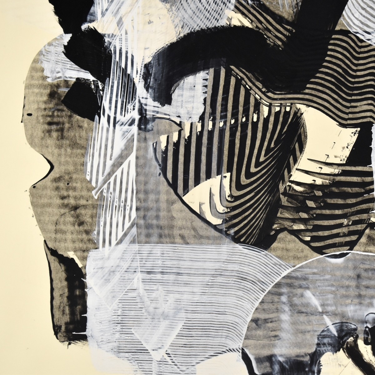 Robert Ranieri | Black and White Abstract Composition (1995) | MutualArt