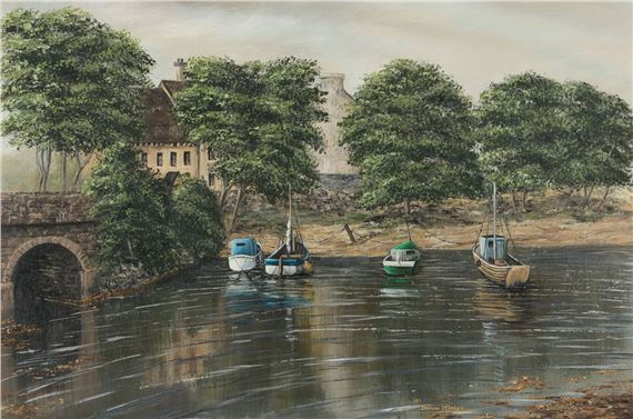 BOATS AT CUSHENDUN COUNTY ANTRIM