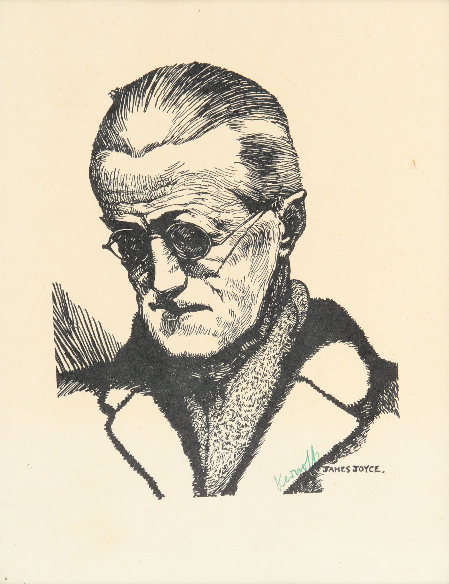 Harry Kernoff | PORTRAIT OF JAMES JOYCE | MutualArt
