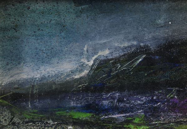 Artwork by Lucio Riva, Senza titolo, Made of mixed media on card