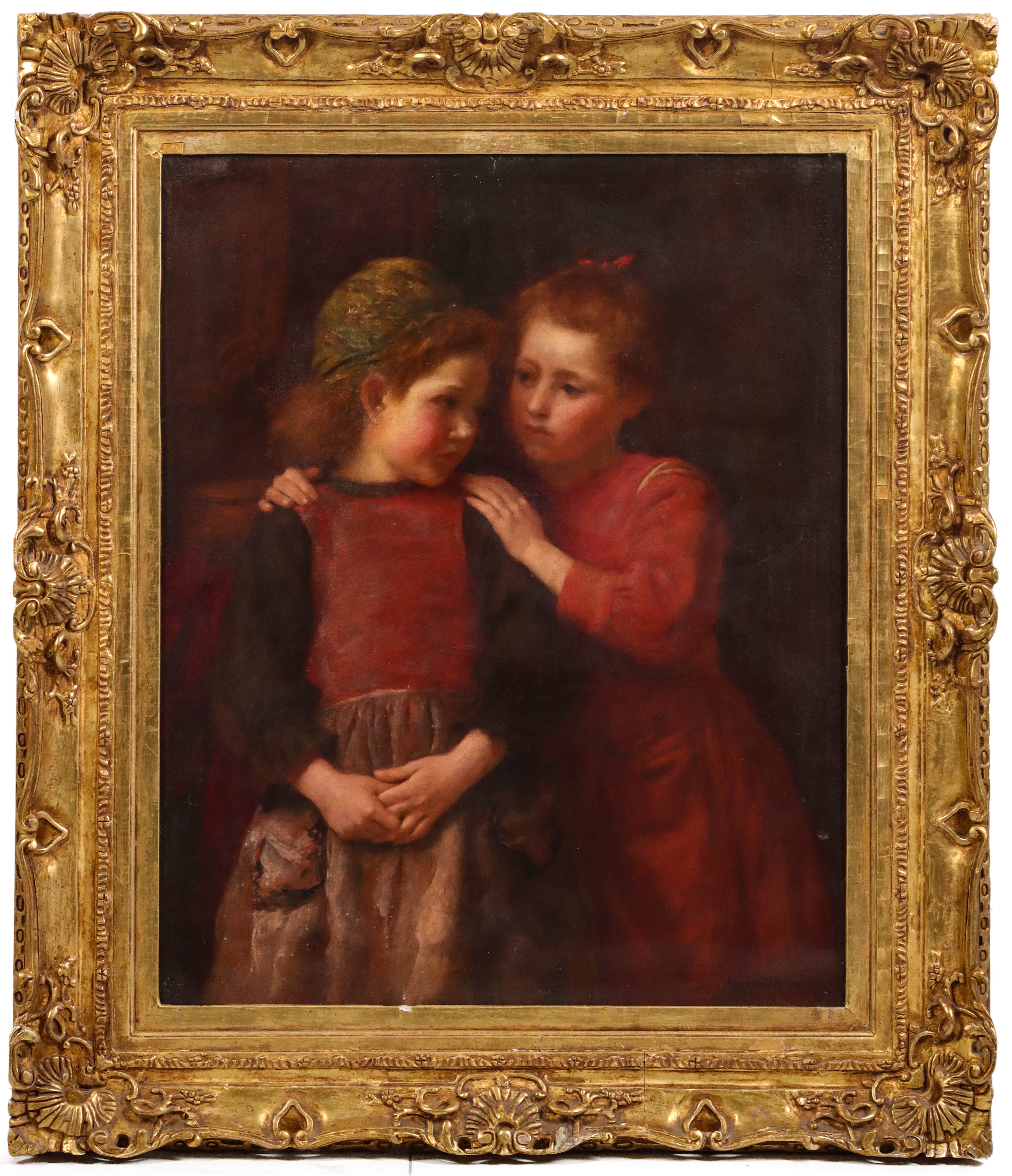 Artwork by Aloysius O'Kelly, Secrets (Brittany, Made of OIL ON CANVAS