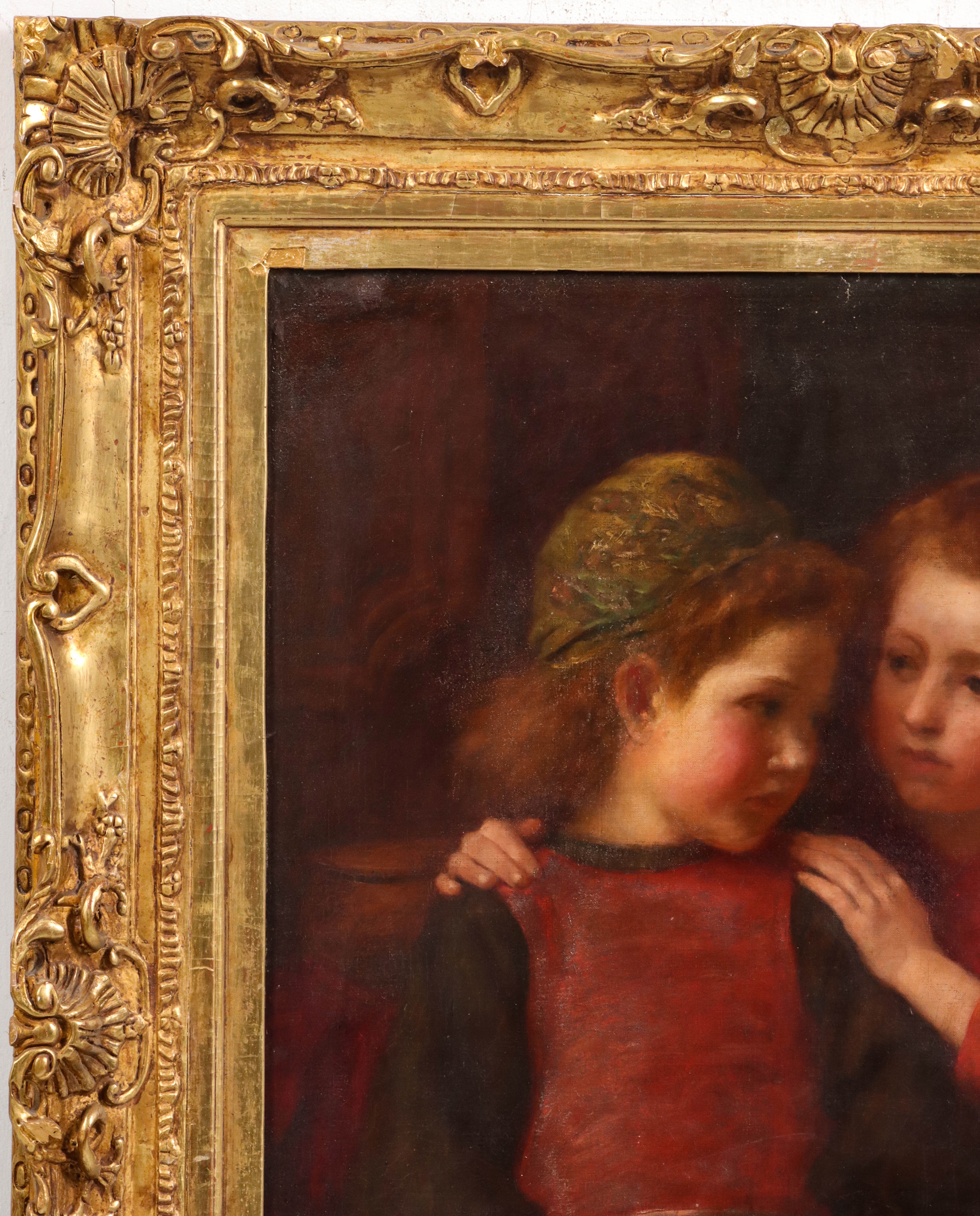 Artwork by Aloysius O'Kelly, Secrets (Brittany, Made of OIL ON CANVAS