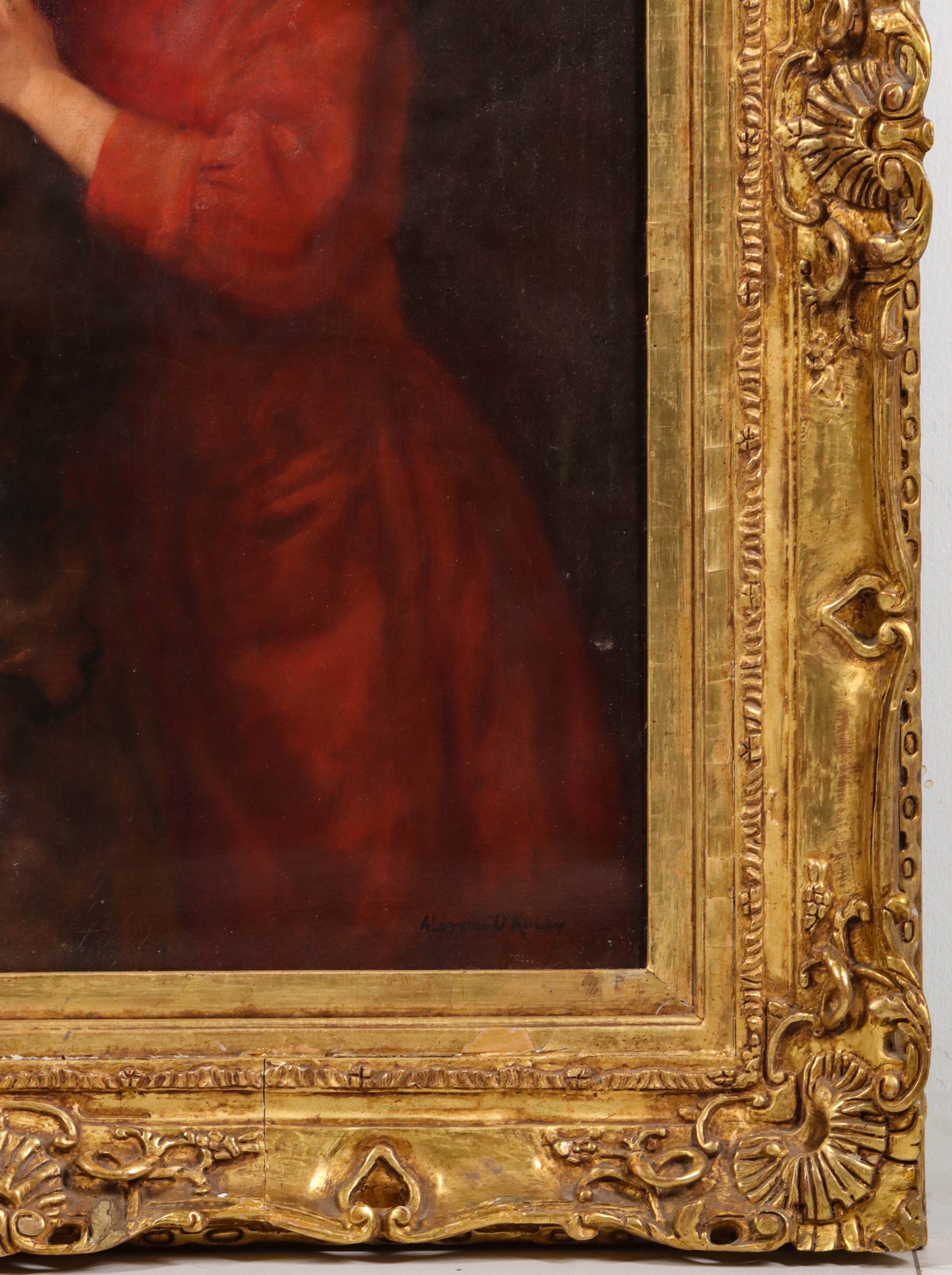 Artwork by Aloysius O'Kelly, Secrets (Brittany, Made of OIL ON CANVAS