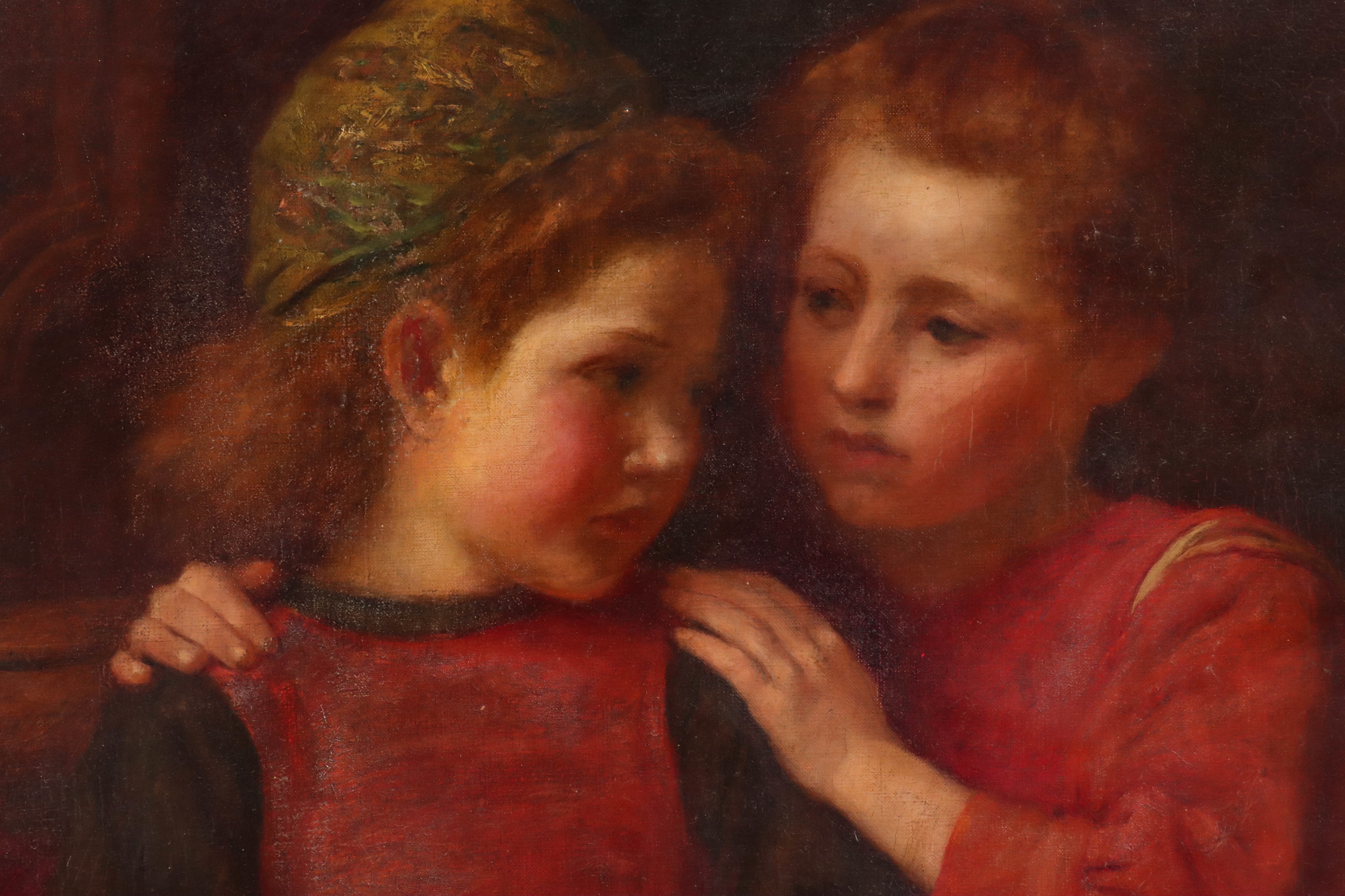 Artwork by Aloysius O'Kelly, Secrets (Brittany, Made of OIL ON CANVAS