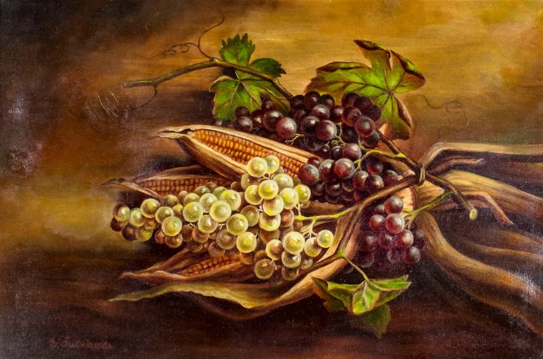 Giuseppe Falchetti | Still Life with Grapes | MutualArt