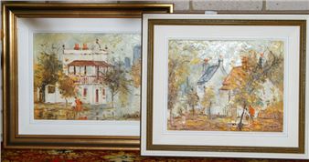 'Autumn Trees' and 'Paddington Corner' - Wilmotte Williams