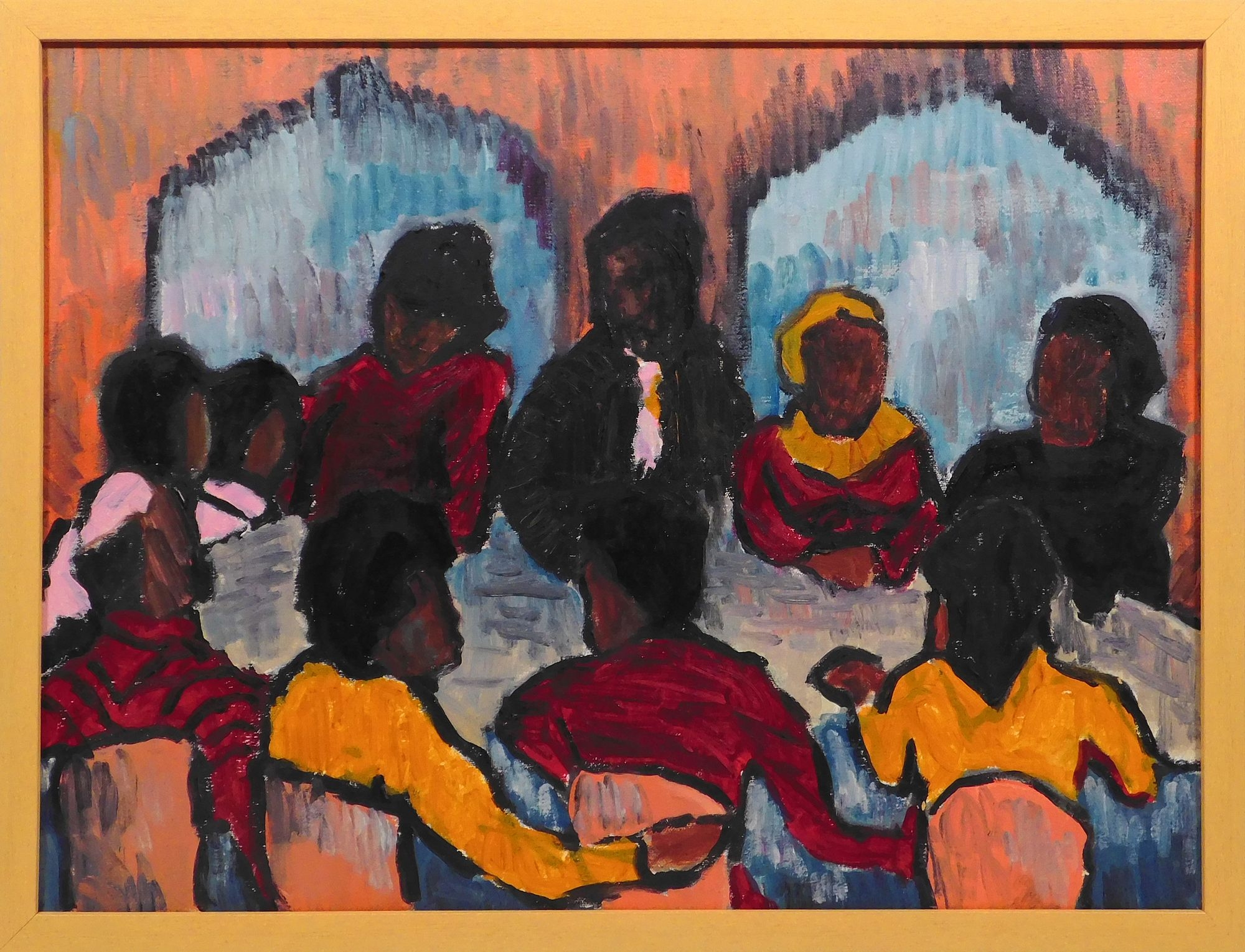 Artwork by W. Hirsch, Mass of People, Made of Oil on canvas