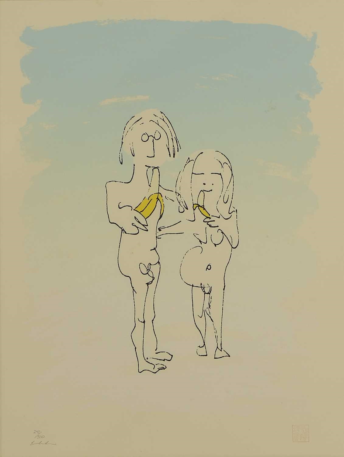 Two Virgins by John Lennon, ▴ John Lennon (1940-1980) and Yoko Ono (Japanese, b.1933)
 ,'Two Virgins'
 ,serigraph in colours