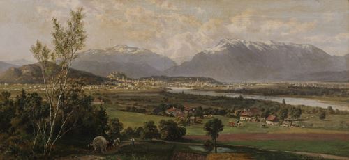 Salzburg: Blick von Maria Plain auf die Stadt by Otto von Ruppert, 1894
