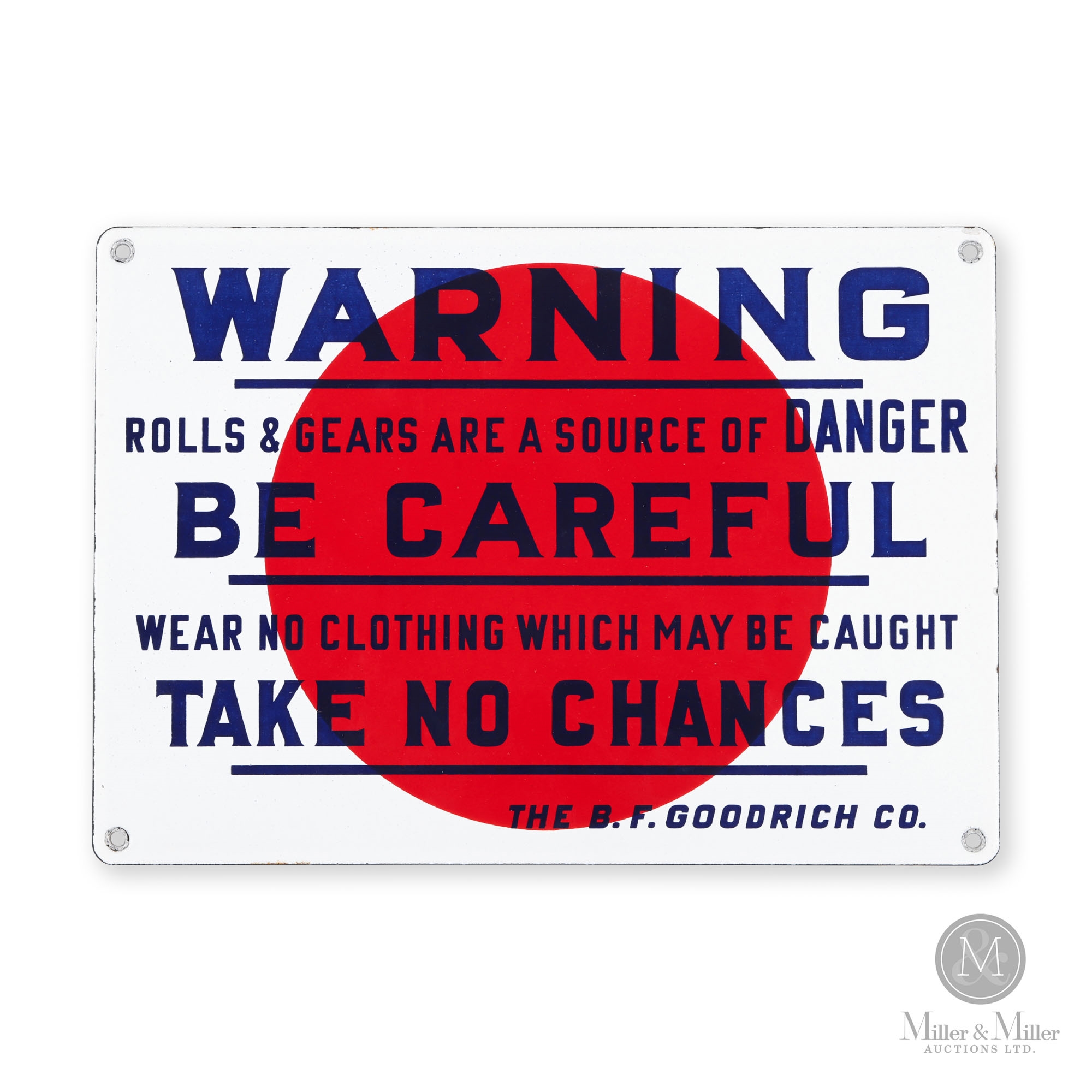 B.F. Goodrich Factory Employee Warning Sign - B.F. Goodrich