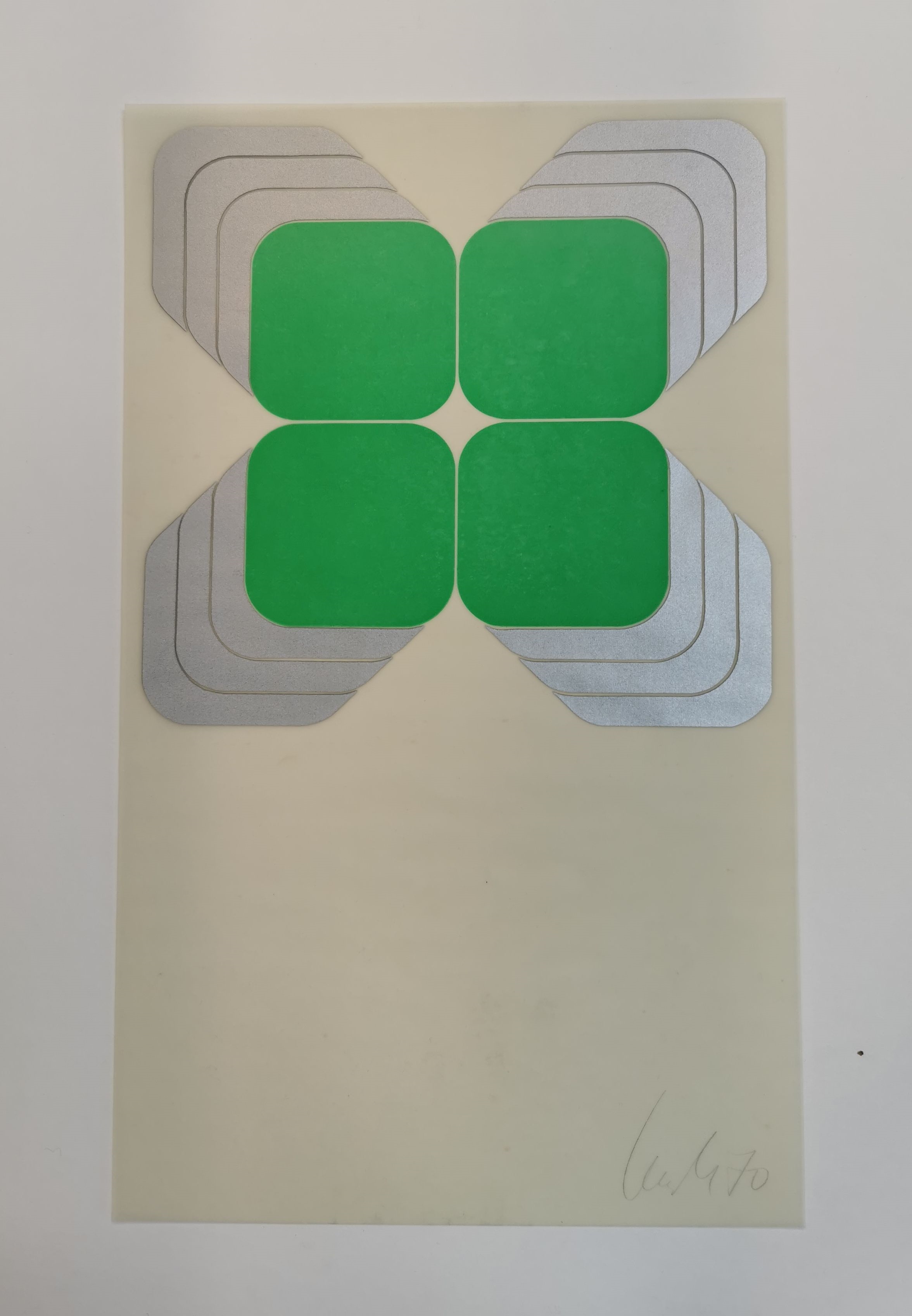 Artwork by Thomas Lenk, "Schichtung" - "XXXV. Biennale di Venezia padiglione tedesco, Made of Siebdruck