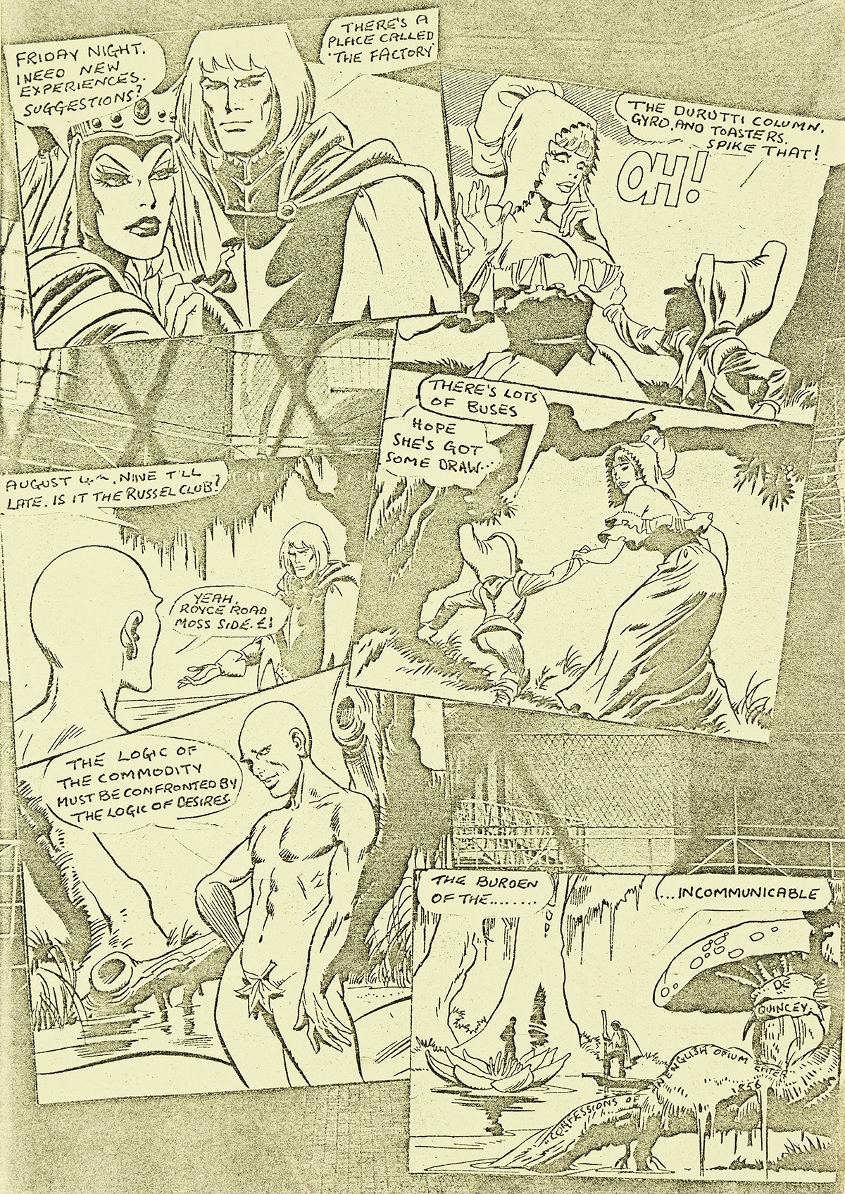 Artwork by Tony Wilson, Linder Sterling, LINDER STERLING (1954- ) & TONY WILSON (1950-2007, Made of mimeograph flyers