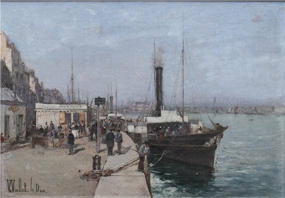 On the docks at Le Havre by Victor Viollet-le-Duc