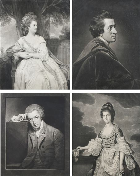Portrait of Henrietta Maria North (d.1796); Portrait of Richard Cumberland (1732-1811); Portrait of William Hayley (1745-1820) by George Romney