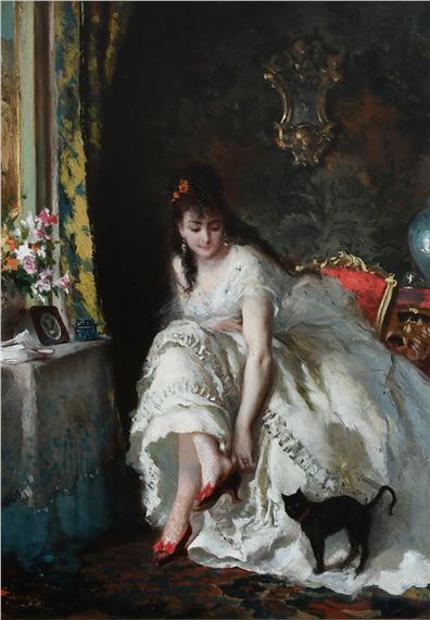 In the boudoir by Lucius Rossi, 1869