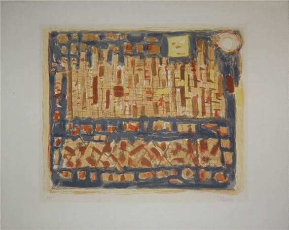 Tachistische Komposition by Roger Bissière, um 1960