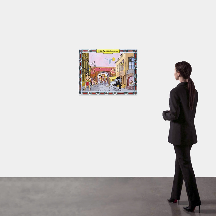 Artwork by Konstantin Zvezdochetov, Types of Moscow: Amazons, Made of acrylic on canvas