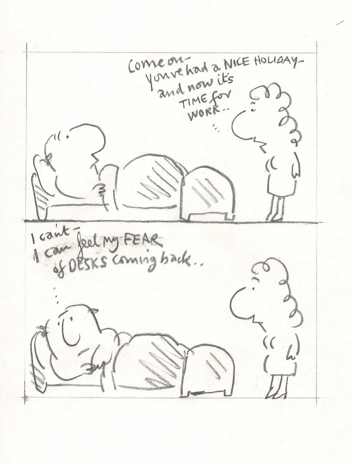 Mel Calman | FEAR OF DESKS | MutualArt