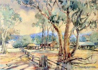 Farm Scene. - Albert Thomas Mockridge