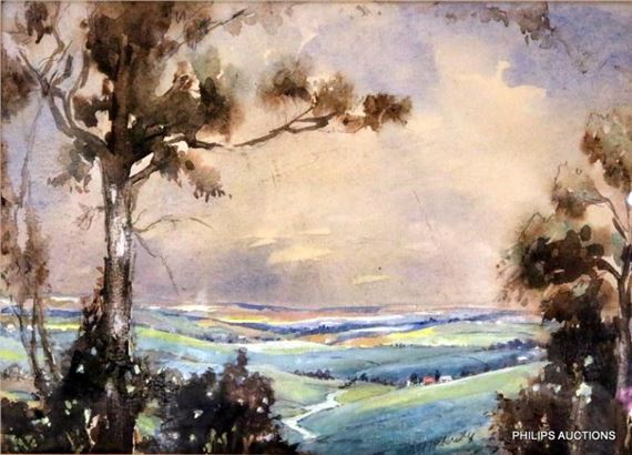 Valley Scene. by Albert Thomas Mockridge