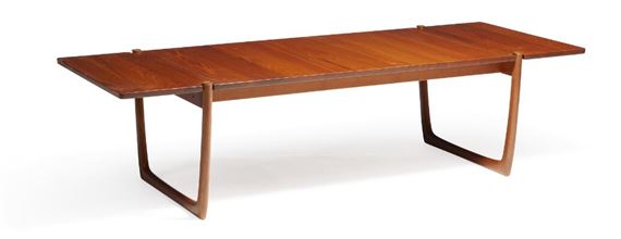 Peter Hvidt | Rectangular solid teak coffee table on runner legs (1907 ...
