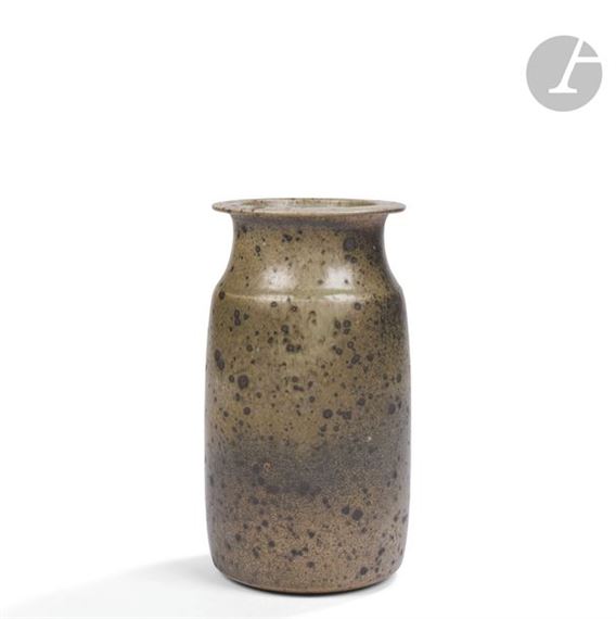 Obus vase; neck narrowed, then flattened. by Robert Deblander, 1960s