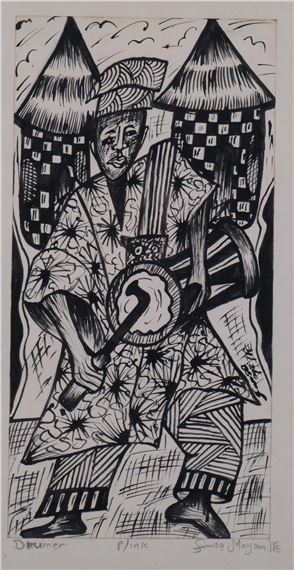 Fumso Mayowa | 2 pen and ink drawings (1996) | MutualArt