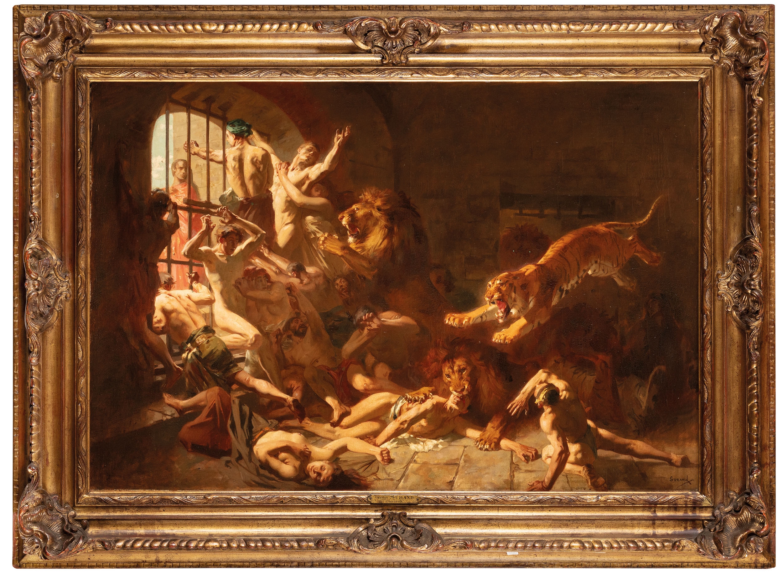 Gustave Surand | I cristiani nella fossa dei leoni | MutualArt